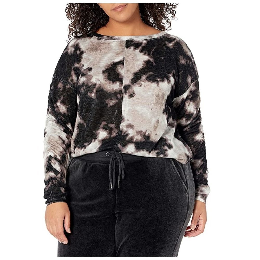 Skinnygirl Women Gypsy Boatneck Ruched Sleeve Top